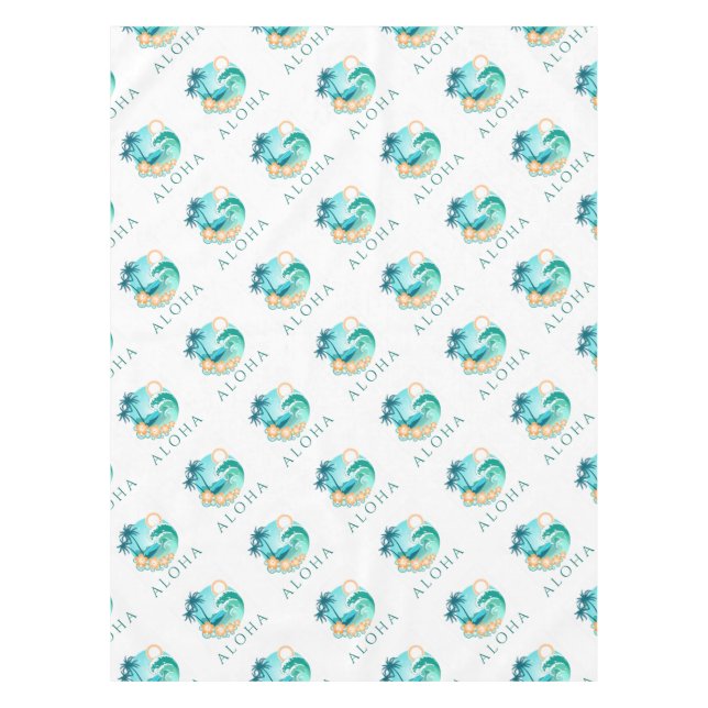 Aloha Tropical Tablecloth (Front)