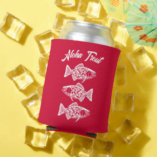 Aloha Trout-Hawaiian Cherry Red Can Cooler