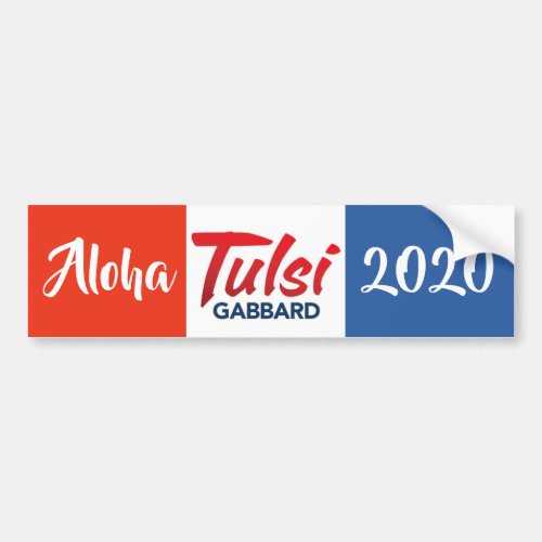 Aloha Tulsi Gabbard 2020 Bumper Sticker