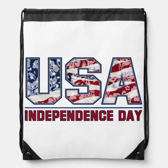 Aloha USA Hawaiian Drawstring Backpack (Front)
