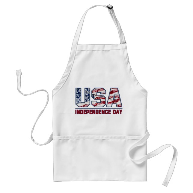 Aloha USA Independence Day American Adult Apron (Front)