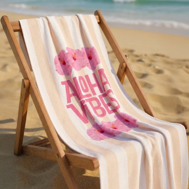 Aloha Vibes Beach Towel (Creator Uploaded)