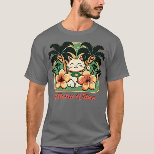 Aloha Vibes Kitty T_Shirt
