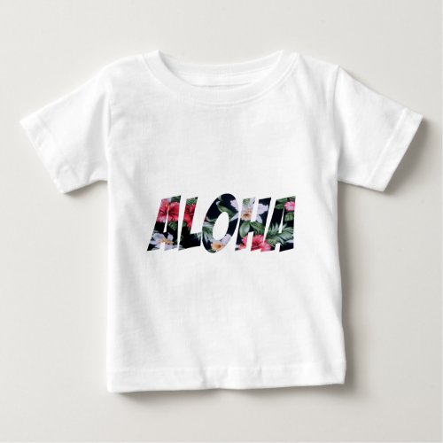 Aloha Vintage Hawaiian Printpng Baby T_Shirt