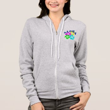 Aloha Vintage Hoodie | Colorfull Hawaiian Flowers by robby1982 at Zazzle