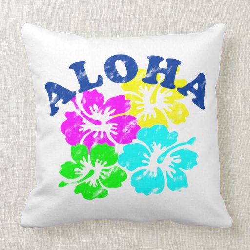 Aloha Vintage Pillow | Zazzle