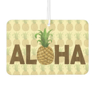 Aloha Vintage Pineapple Hawaiian Hawaii Air Freshener
