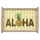 Aloha Vintage Pineapple Hawaiian Hawaii Serving Tray (Front)
