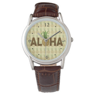 Aloha Vintage Pineapple Hawaiian Hawaii Watch