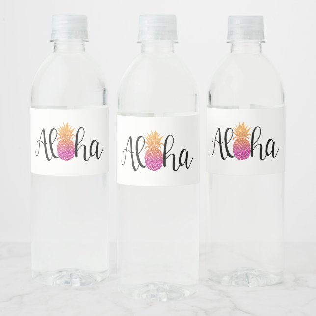Aloha Water Bottle Labels (Bottles)