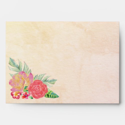 Aloha Watercolor Floral  Envelope