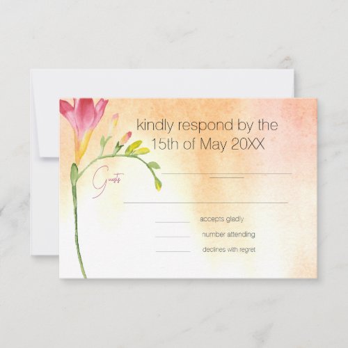 Aloha Wedding Boho Freesia RSVP