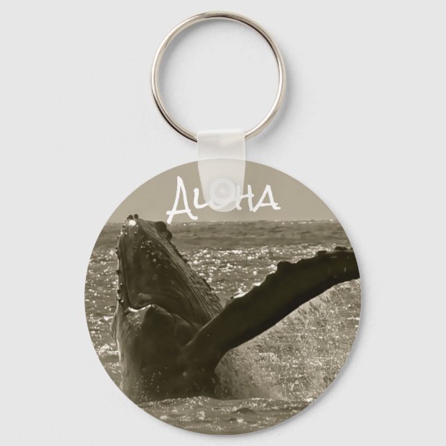 Aloha Whale Keychain (Front)