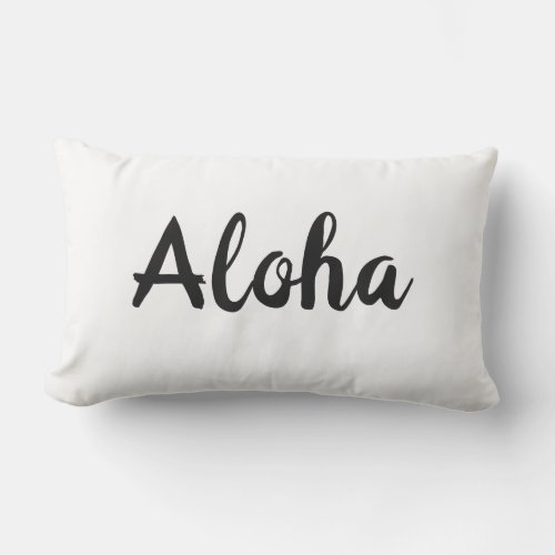 Aloha White Pillow _ Outdoor
