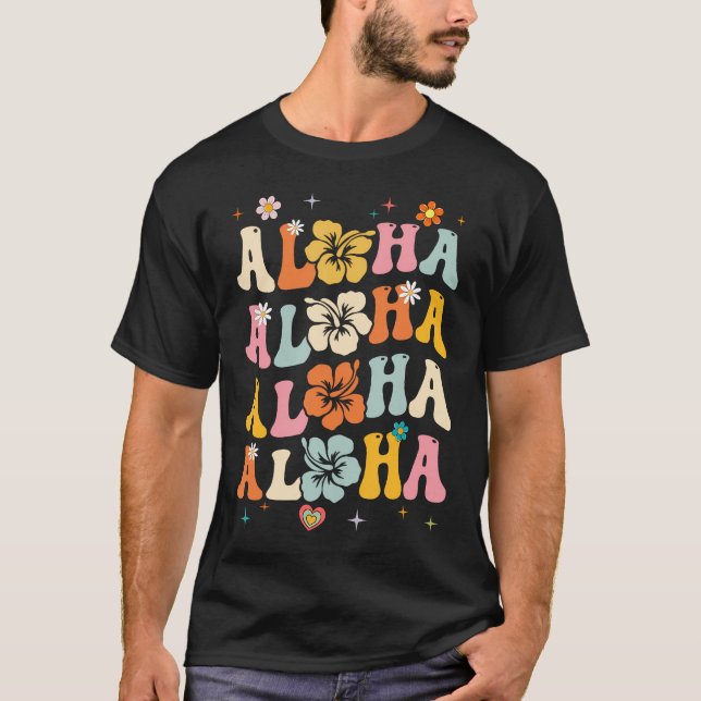 Aloha Women Hawaii Family Vacation Trip Girls Summ T-Shirt (Front)