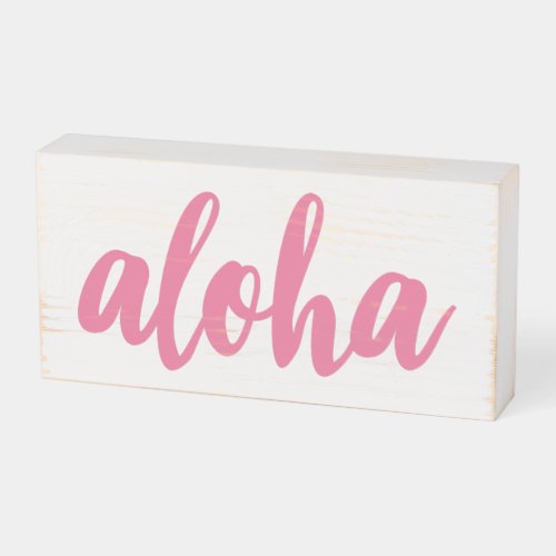 Aloha Wooden Box Sign