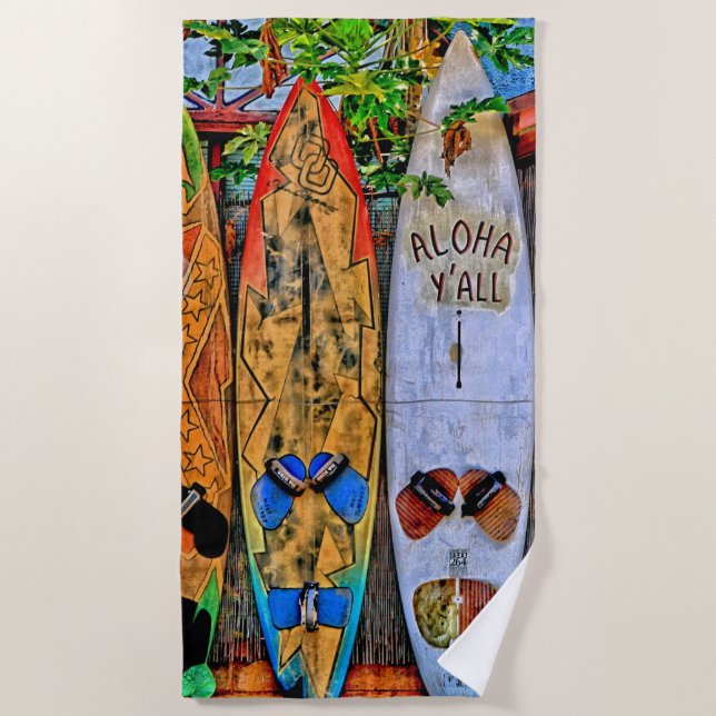 Aloha Yall Beach Towel (Front)