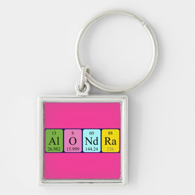 Alondra periodic table name keyring (Front)