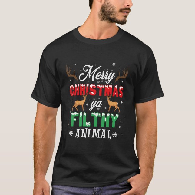 Alone At Home Movies Merry You Filty Animal T-Shirt (Front)