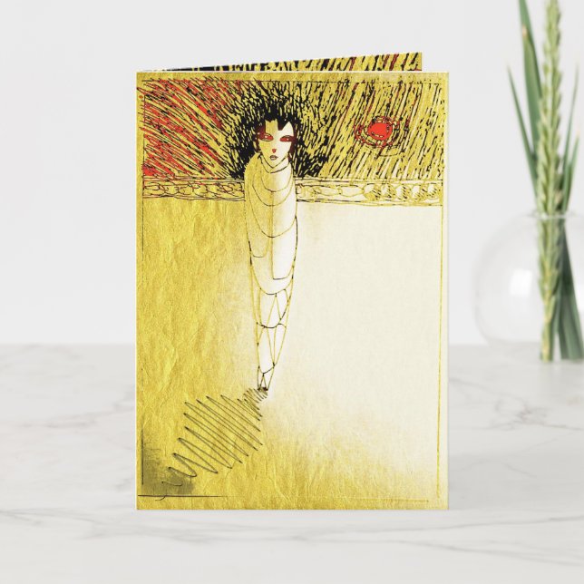 alone gold soul letterpress thank you card (Front)