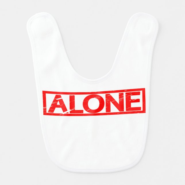 Alone Stamp Baby Bib (Front)