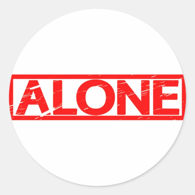 Alone Stamp Classic Round Sticker (Front)