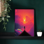 Alone walking into Colorful clouds  Poster<br><div class="desc">The fine art of colorful clouds</div>