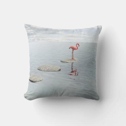 Alone with thoughts throw pillow