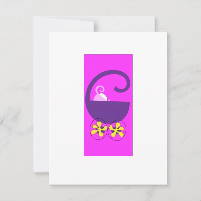 Along Comes Baby Invitation (Front)