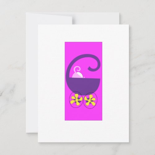 Along Comes Baby Invitation