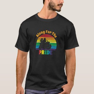 Along for the Pride 70's Motorcycle Rainbow Sunset