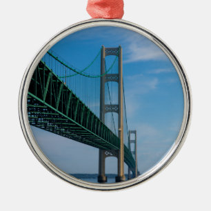 Along Mackinac Bridge Metal Ornament