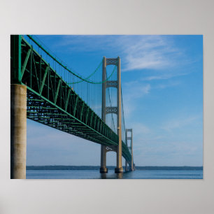 Along Mackinac Bridge Poster