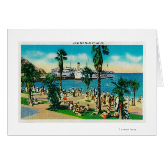 Along the Beach at AvalonCatalina Island, CA Cards (Front Horizontal)