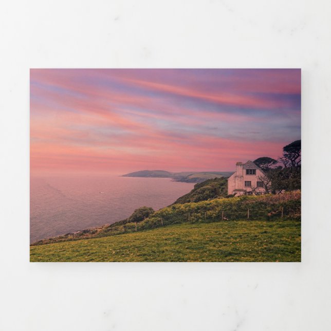 Along the Coast, Quiet Refuge Tri-Fold Holiday Card (Cover)