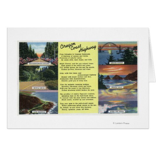 Along the Oregon Coast Highway with a Poem Cards (Front Horizontal)