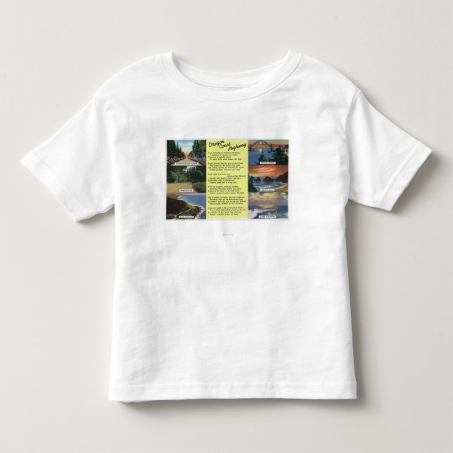 Along the Oregon Coast Highway with a Poem Toddler T-shirt (Front)