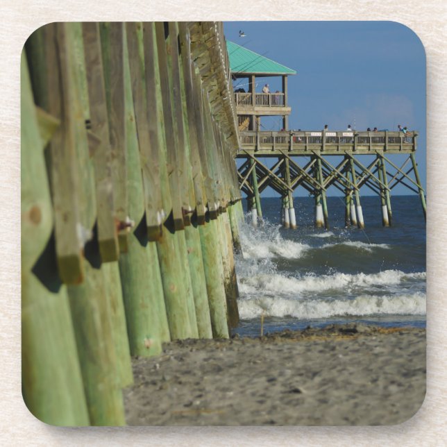 Alongside Folly Pier Drink Coaster (Front)
