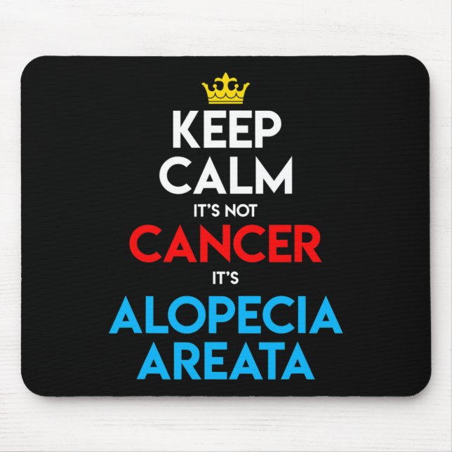 Alopecia Areata Awareness Hair Loss Bald Head Keep Mouse Pad (Front)