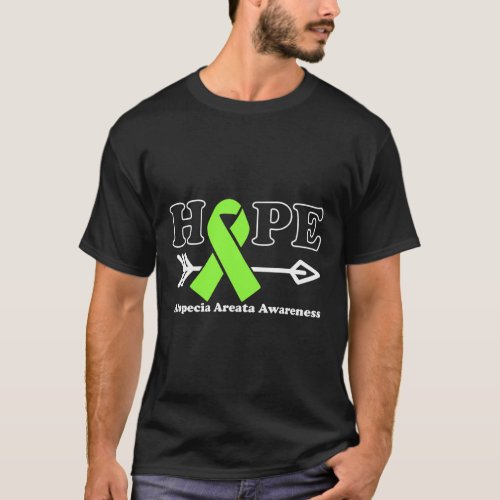 _ Alopecia Areata Awareness Lime Green Ribbon  T_Shirt