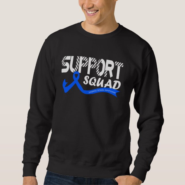 Alopecia Areata Awareness Support - Squad Ribbon B Sweatshirt (Front)