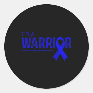 Alopecia Areata Awareness Warrior Classic Round Sticker