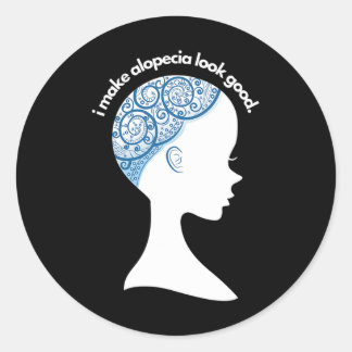 Alopecia Areata Gift - Hair Loss Awareness Classic Round Sticker