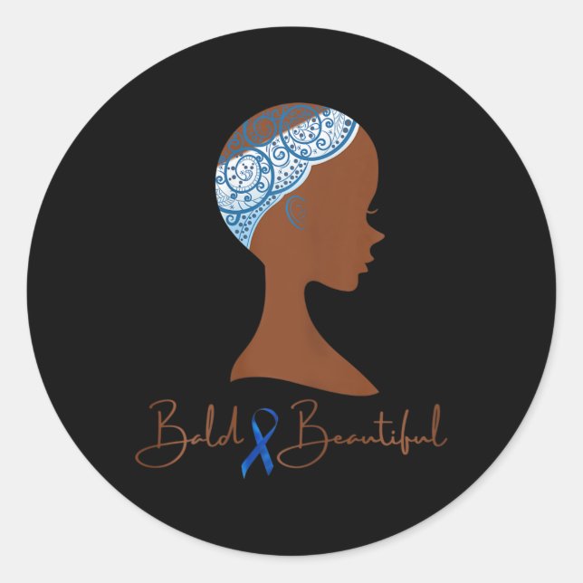 Alopecia Awareness 12 Classic Round Sticker (Front)