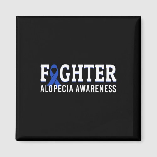 Alopecia Awareness Blue Aa Ribbon Support Warrior  Magnet