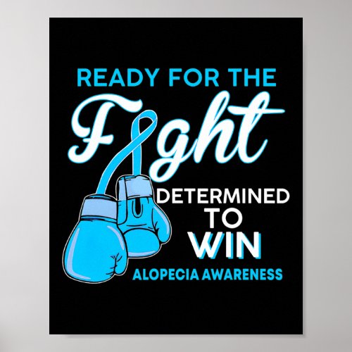 Alopecia Awareness Blue Butterfly  Poster