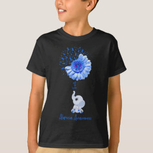 Alopecia Awareness Faith Elephant Survivor Fighter T-Shirt