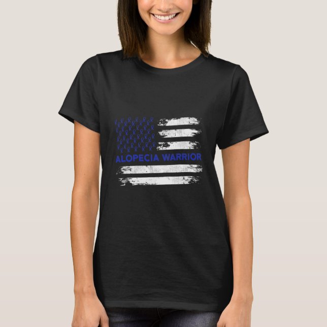 Alopecia Awareness Hair Loss Warrior Aware Survivo T-Shirt (Front)
