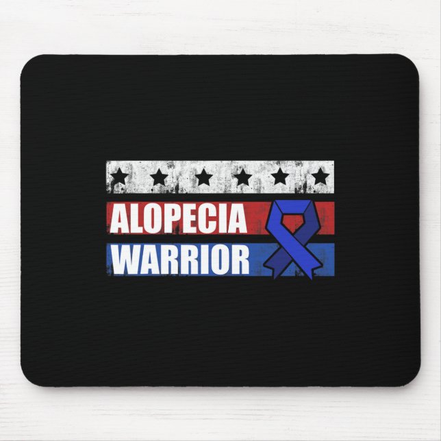 Alopecia Awareness Hair Loss Warrior Caring Surviv Mouse Pad (Front)