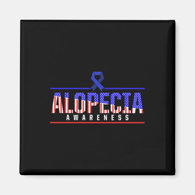 Alopecia Awareness Hair Loss Warrior Defeat Surviv Magnet (Front)